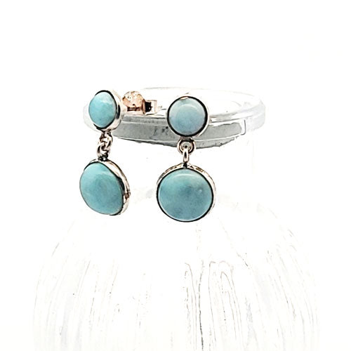 Larimar earrings in silver