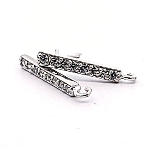 Ohrstecker Marseilles mit Zirkonia, silber rhodiniert - 1