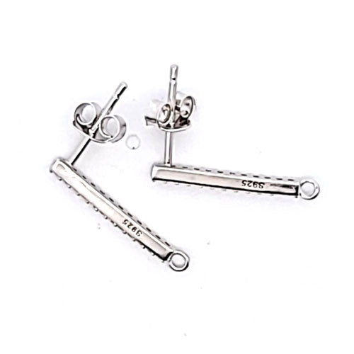 Ohrstecker Marseilles mit Zirkonia, silber rhodiniert - 2