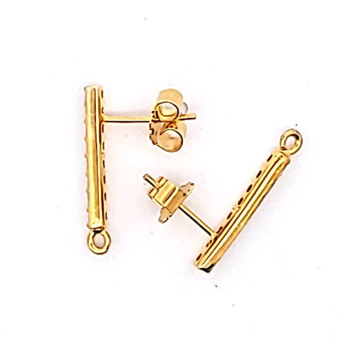 Ohrstecker Marseilles mit Zirkonia, silber vergoldet - 2