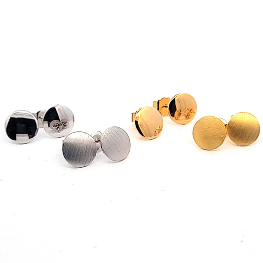 Ohrstecker Patent rund 10 mm silber alle