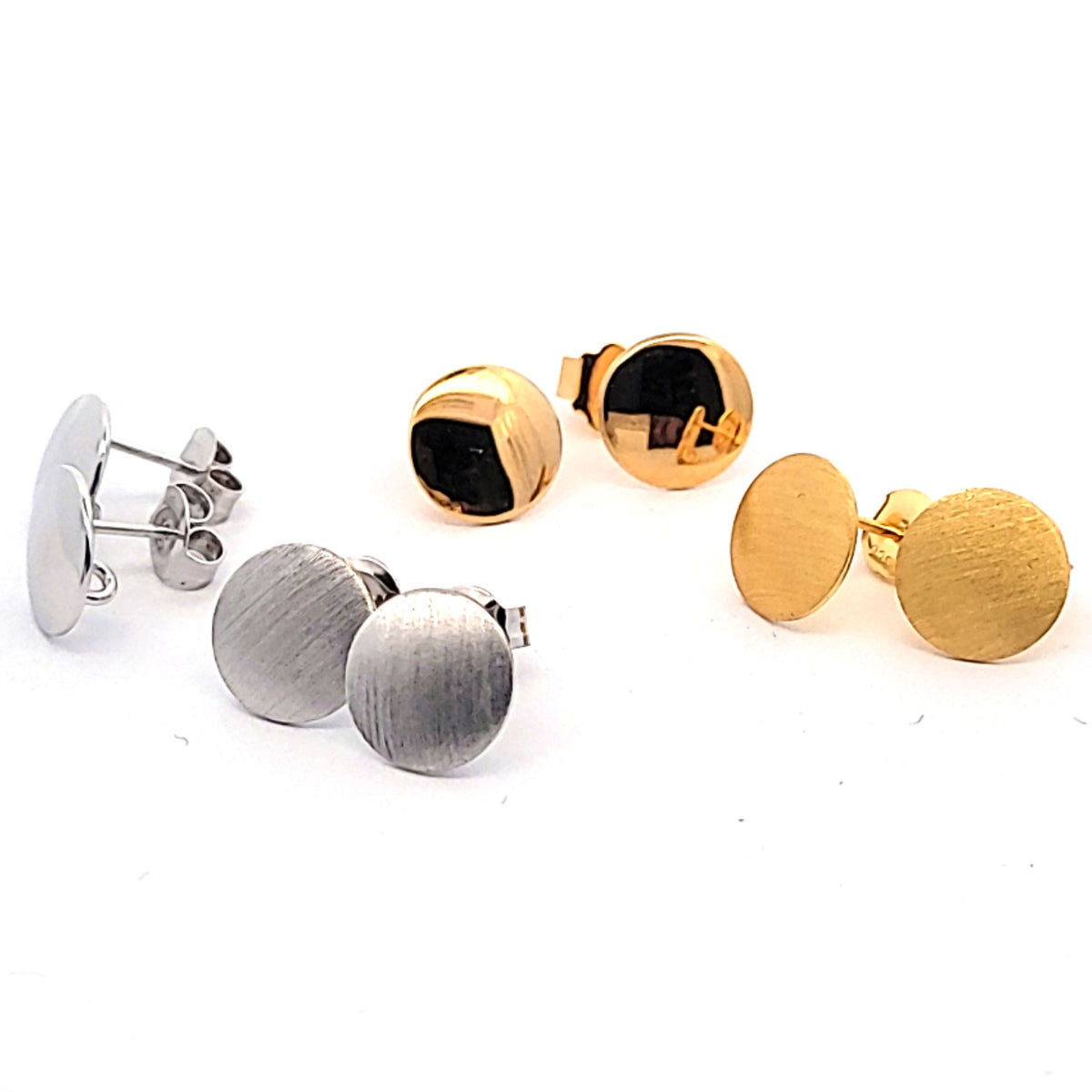 Ohrstecker Patent rund 10 mm silber alle