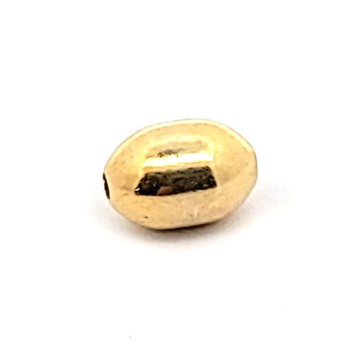 Olive Silberperle vergoldet 6 x 9 mm - 2