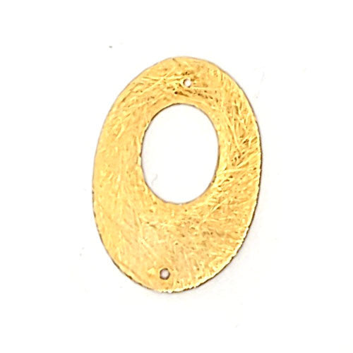 Oval flach - Silberelement, vergoldet satiniert - 2