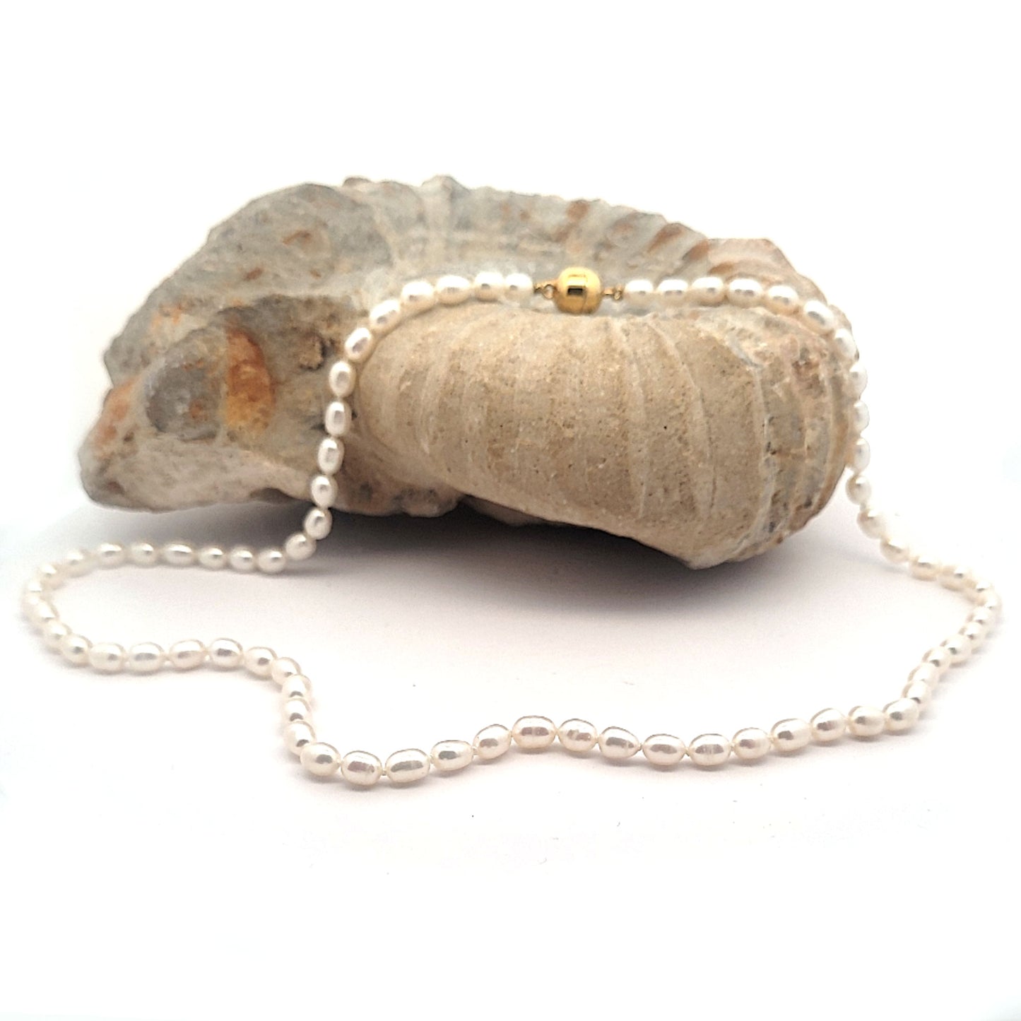 Magnet-Kugelschließe 8 mm, Silber vergoldet