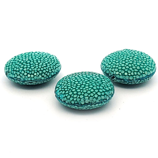 Rochenleder Disc türkis (1 Stück)