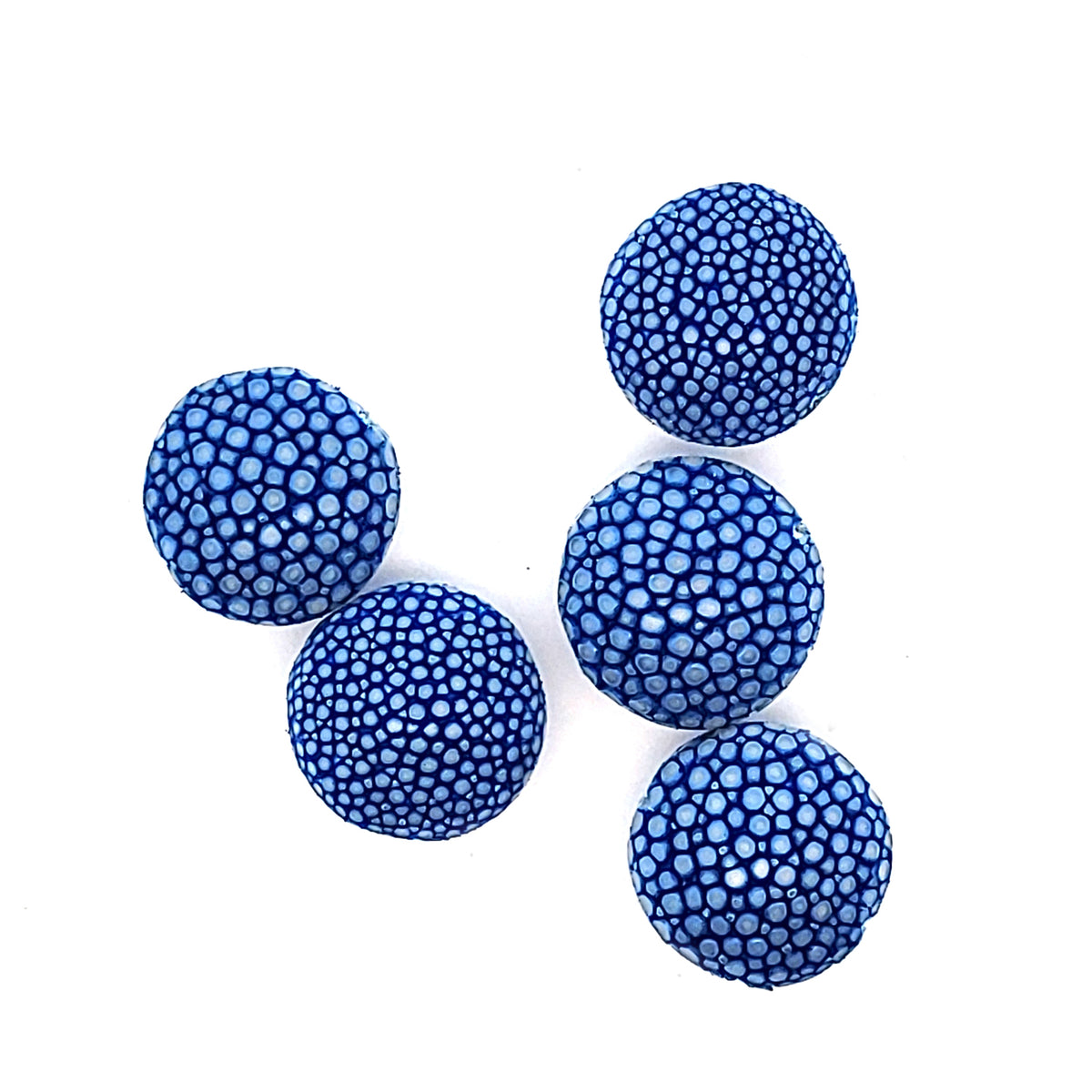 Rochenleder Disc 18mm blau blitzpoliert (1 Stück) by Steindesign