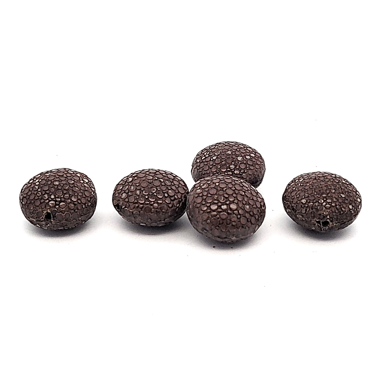 Rochenleder Disc 18mm braun poliert (1 Stück) by Steindesign