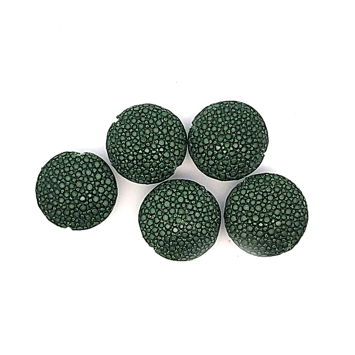 Rochenleder Disc 18mm dunkelgrün poliert (1 Stück) by Steindesign