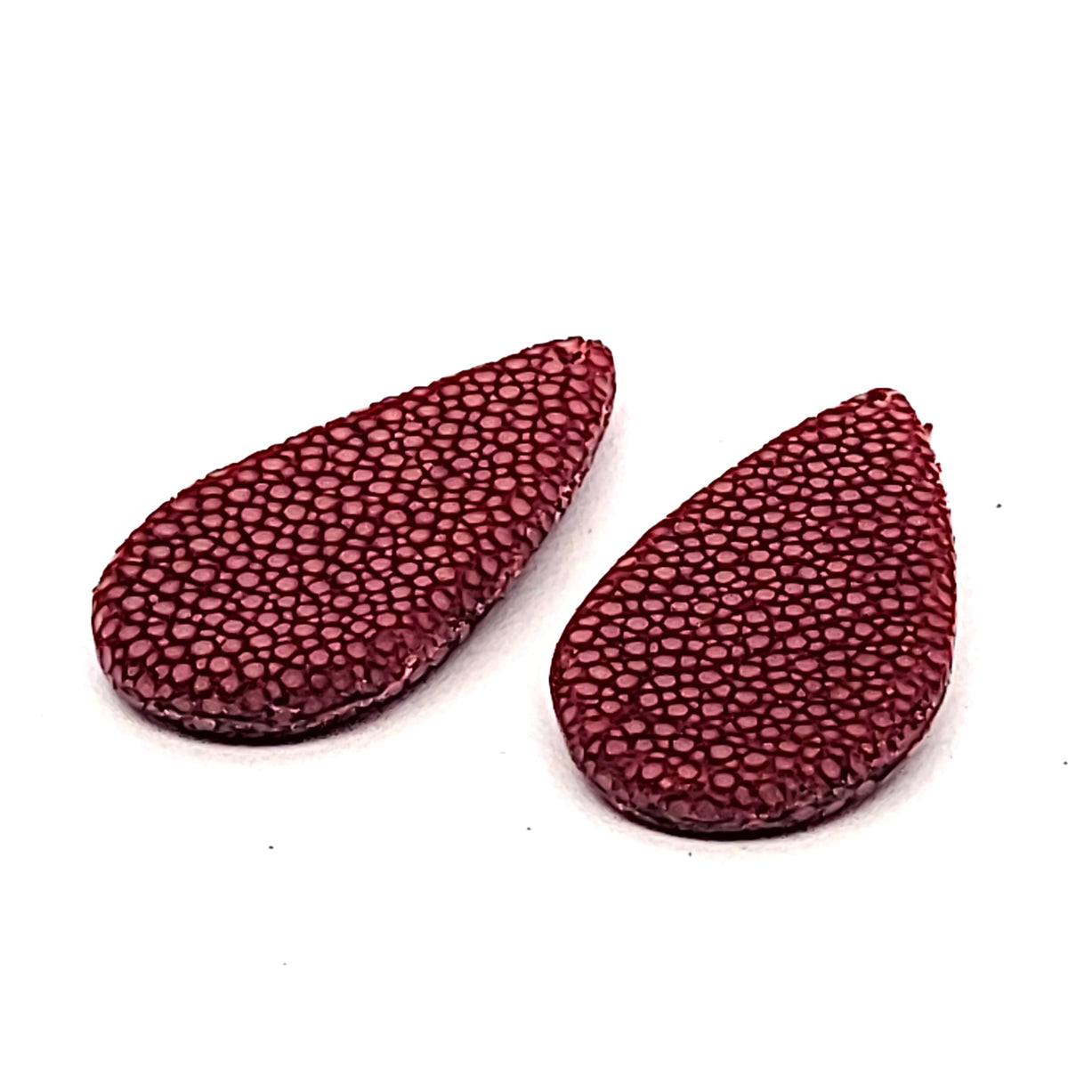 Rochenleder Tropfen bordeauxrot (1 Paar) by Steindesign