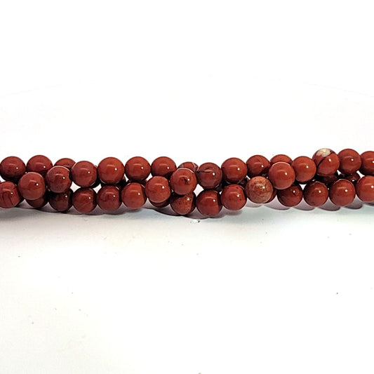 Roter Jaspis, Kugelstrang 6 mm by Steindesign