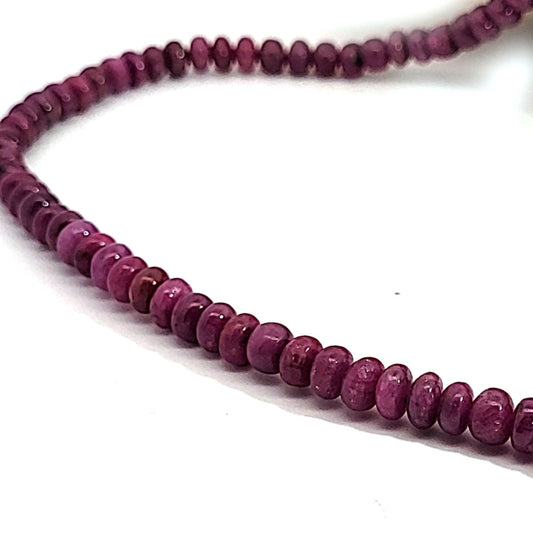 Rubin Kette Button 6 mm