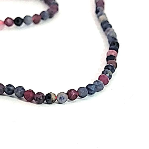 Sapphire colorful, bead strand 2.5 mm faceted