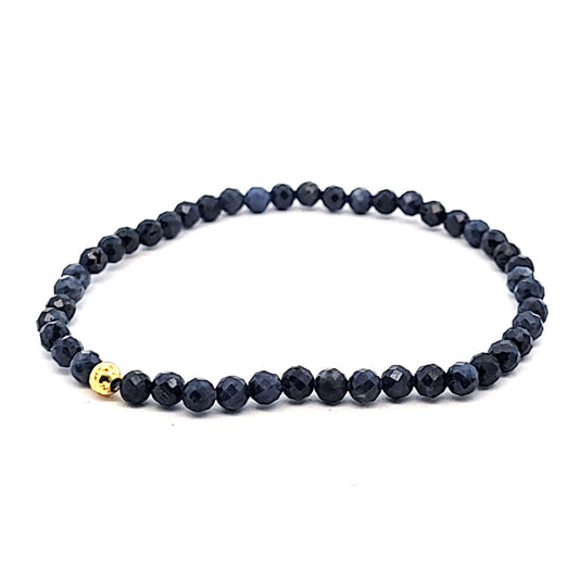 Saphir Kugelarmband 4 mm facettiert
