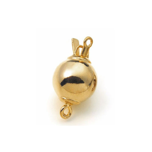 Ball clasp, silver gold-plated