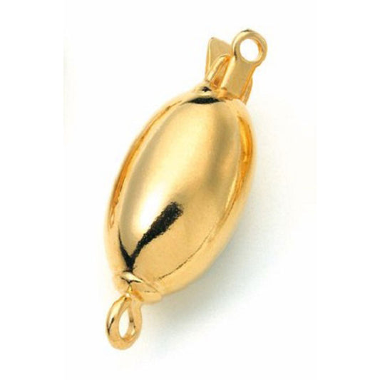 Oval clasp, silver gold-plated