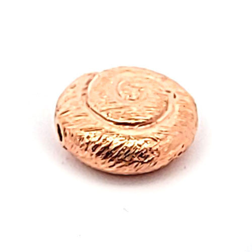 Schnecke (Spirale) Silberperle, satiniert rosé vergoldet 12 mm - 2