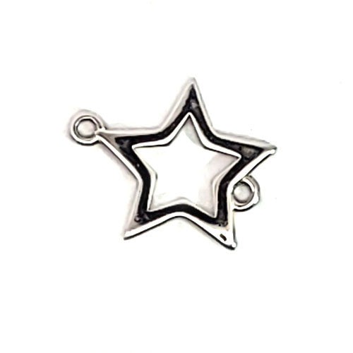 Stern Silberelement rhodiniert - 1