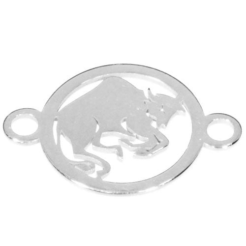 Sternzeichen Stier mit zwei Ösen Silber - 1
