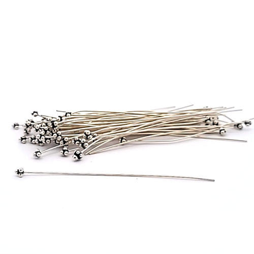 Stifte Ornamental klein 0,8/6 cm, Silber geschwärzt (2 Stück) - 1