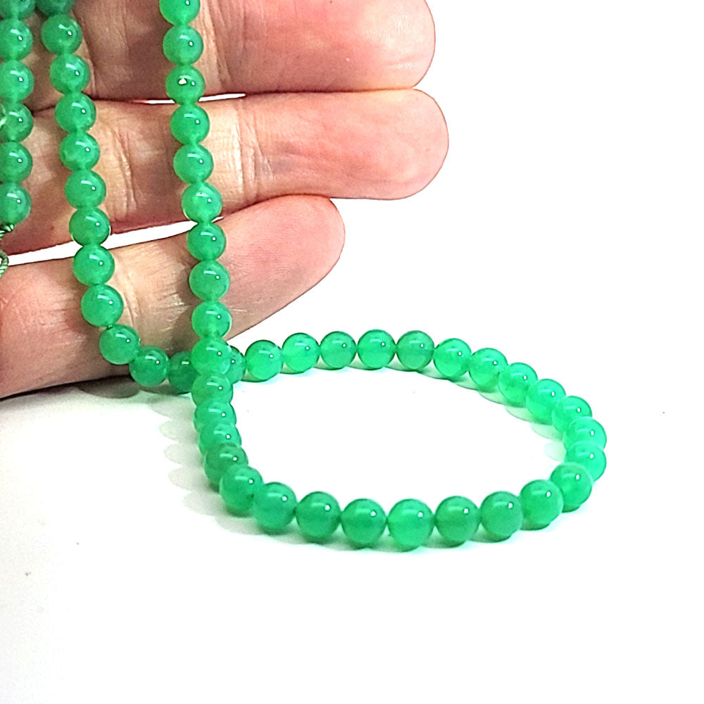Chrysoprase AA ball strand 5 mm