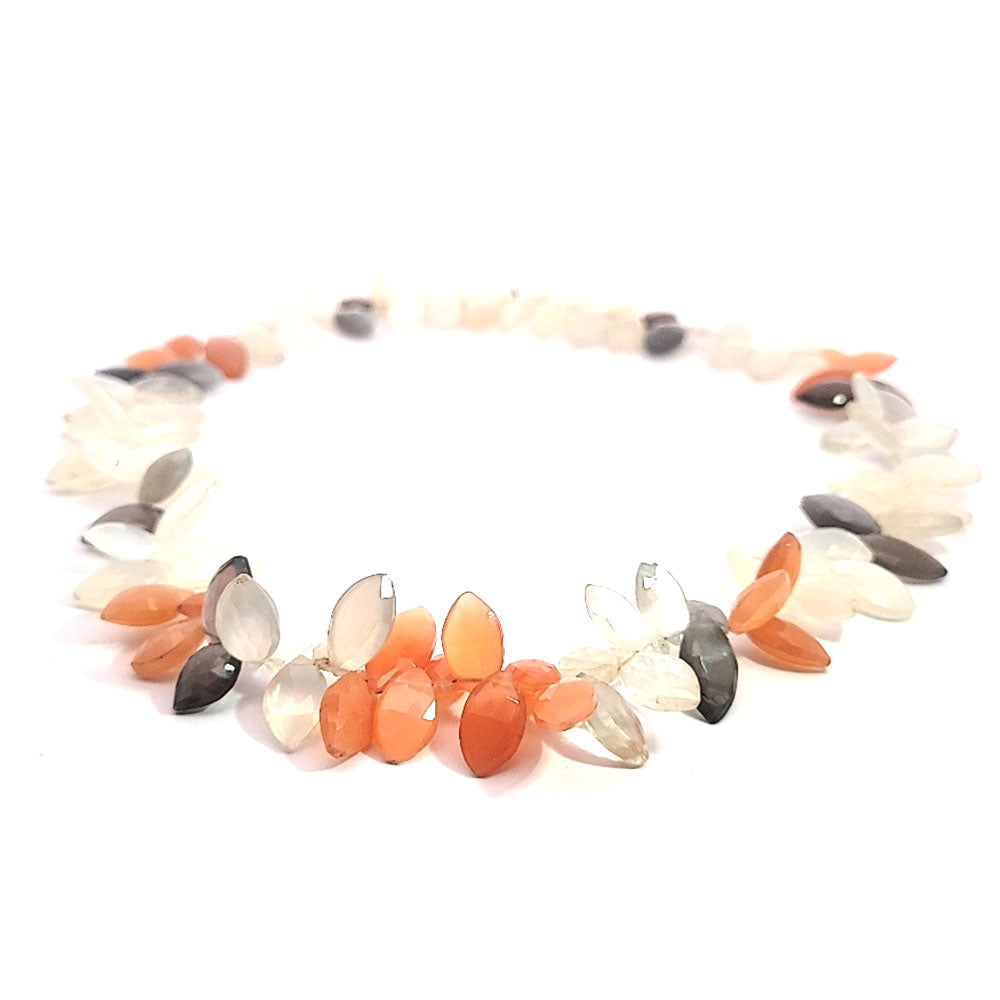 Moonstone multi, fancy cut faceted