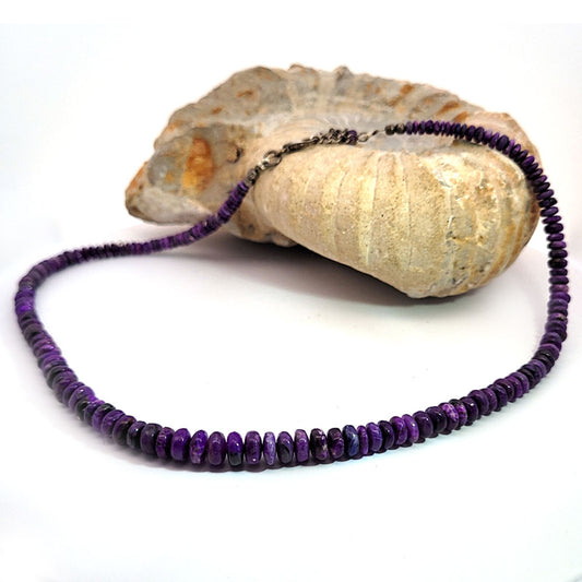 Sugilith Kette Button 5-7 mm