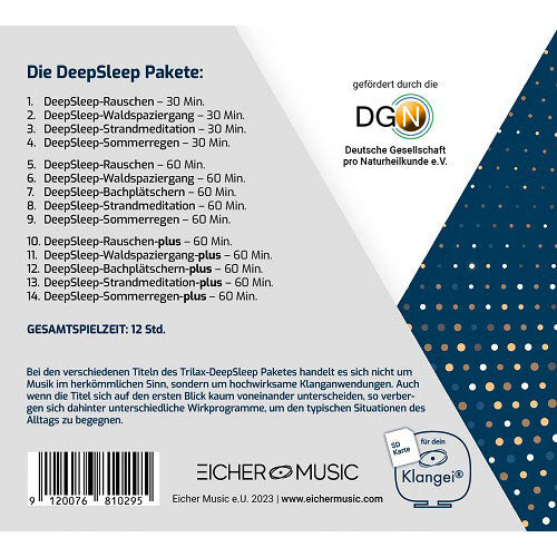Trilax Deep Sleep microSD Karte by Eicher Music