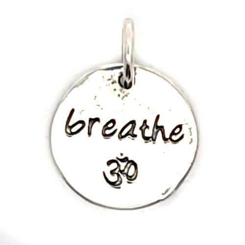 Weisheiten-Anhänger silber "breathe" - 1