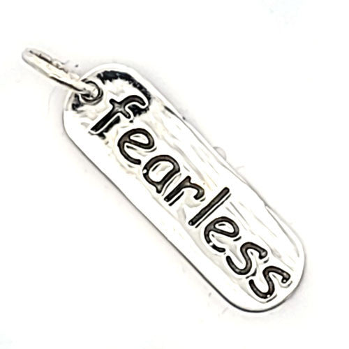 Weisheiten-Anhänger silber "fearless" - 1