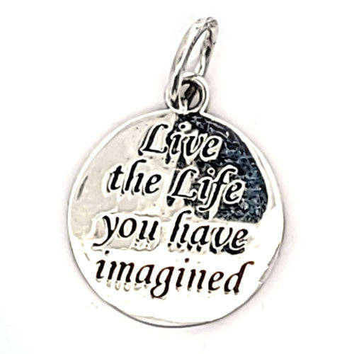 Weisheits-Anhänger Silber "Live the Life you have imagined" - 2