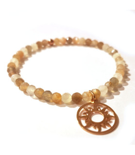 Moonstone bracelet with sun of life Steindesign - 2