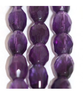 Amethyst, Strang facettiert oval 10 x 7mm  - 1