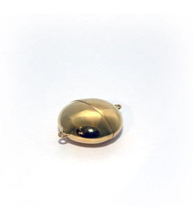 Magnetic clasp Disco Silver gold-plated  - 1