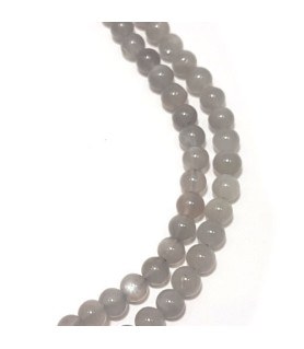 copy of Moonstone grey, ball strand 5 mm, faceted  - 1
