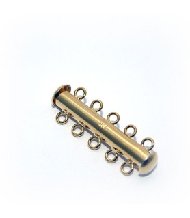 Bracelet clasp magnet 5 rows, silver gold plated  - 1