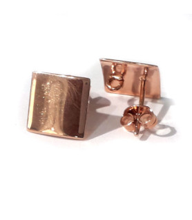 copy of Stud earrings patent square, silver gold-plated Steindesign - 1