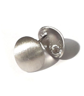 Ohrsteckerpatent oval, Silber rhodiniert matt Steindesign - 1