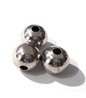 Kugeln 7 mm, 4 Stück, Silber rhodiniert  - 1