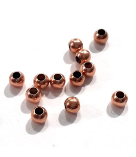 Kugeln 3,5 mm, 10 Stück, Silber rosé vergoldet  - 1