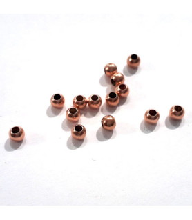 Kugeln 1,8 mm, 20 Stück, Silber rosé vergoldet  - 1