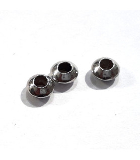 Linsen 5,5 mm, 6 Stück, Silber rhodiniert  - 1