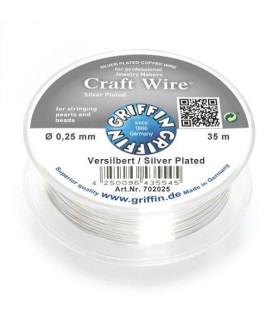 silver-plated modelling wire 0,25mm Griffin - 1