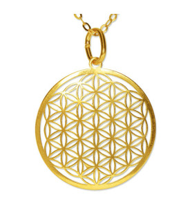 copy of Flower of Life Pendant silver rhodium plated 15mm  - 1