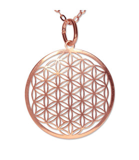 copy of Flower of Life Pendant silver gold plated 15mm  - 1