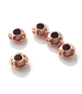 Lens 5.5 mm silver rose gold plated (6 pieces)  - 1