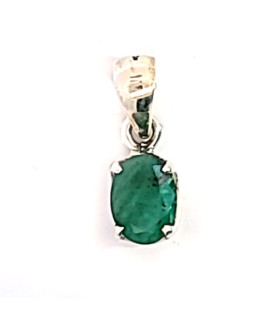 Faceted emerald pendant  - 1