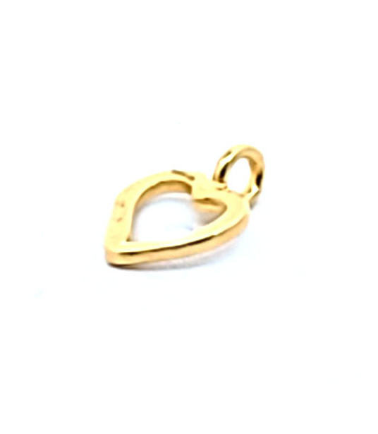 Heart pendant mini, silver gold-plated  - 1