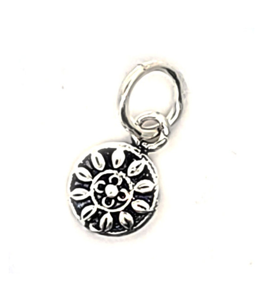 Flower mini, silver blackened  - 1