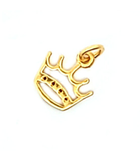 I am a queen - Crown pendant, gold-plated silver  - 1